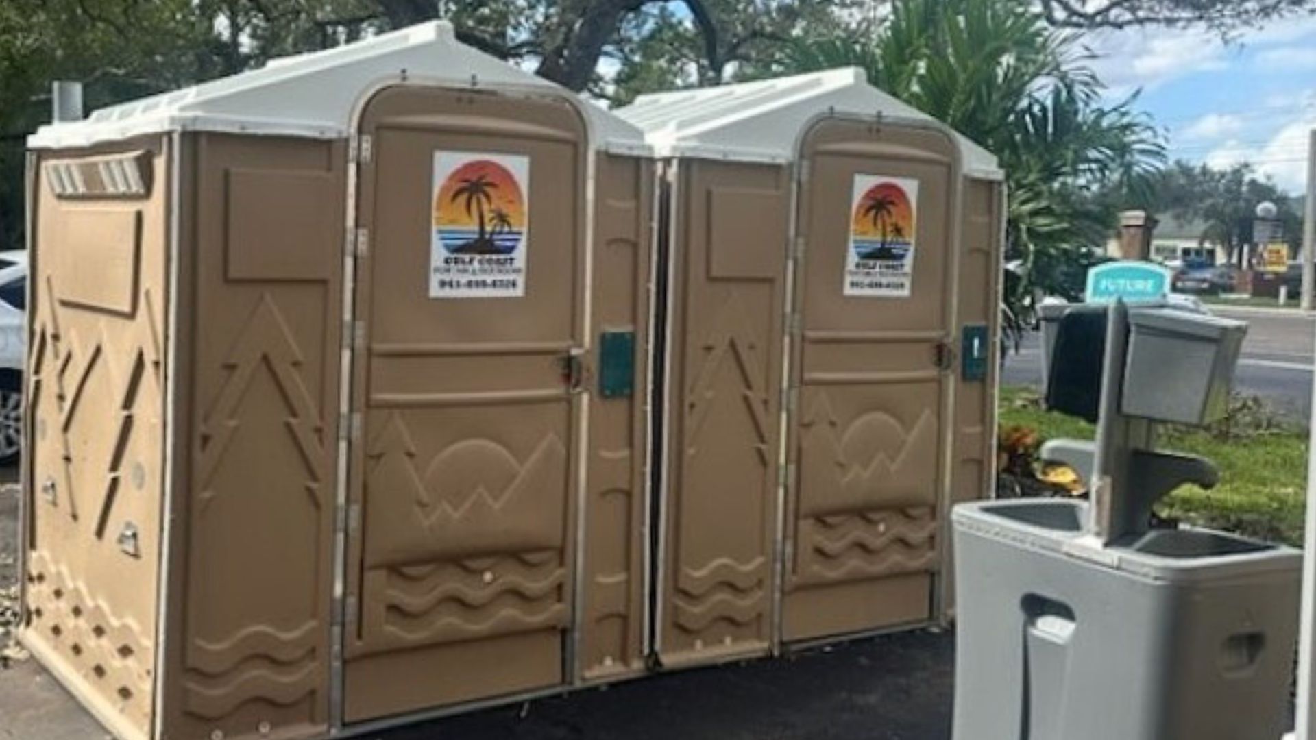 ada-compliant portable toilets at an event in collier county florida