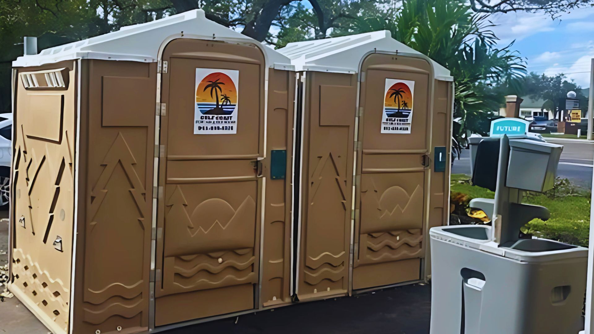 ADA portable toilets at an event in Lee county florida